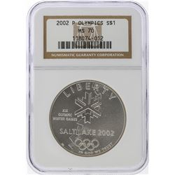 2002-P $1 Salt Lake Olympics Silver Coin NGC MS70