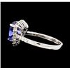 Image 3 : 14KT White Gold 2.18ct Tanzanite and Diamond Ring
