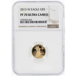 2013-W $5 American Gold Eagle Coin NGC PF70 Ultra Cameo