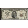 Image 1 : 1929 $5 National Bank Note of Detroit Michigan Charter #10527