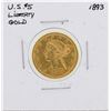Image 1 : 1893 $5 Liberty Head Half Eagle Gold Coin