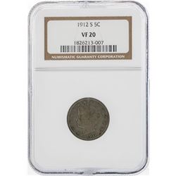 1912-S 5 Cent Liberty Head Coin NGC VF20
