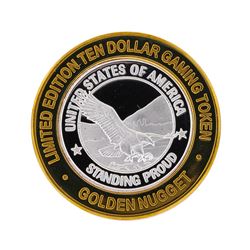 .999 Silver Golden Nugget Las Vegas $10 Casino Gaming Token Limited Edition