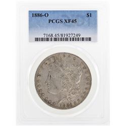 1886-O $1 Morgan Silver Dollar Coin PCGS XF45