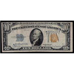 1934A $10 North Africa Silver Certificate STAR Note