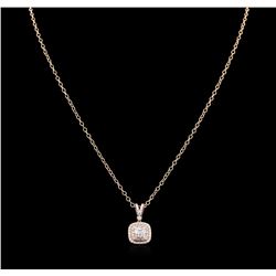 14KT Rose Gold 0.74ctw Diamond Pendant With Chain