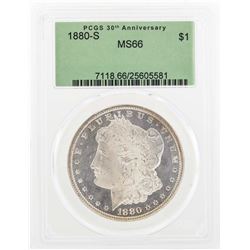 1880-S $1 Morgan Silver Dollar Coin PCGS MS66