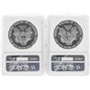 Image 2 : Set of 1986-1987 $1 American Silver Eagle Coins NGC MS69