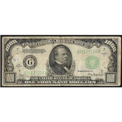1934A $1,000 Federal Reserve Note Chicago