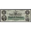 Image 1 : 1800's $1 Rhode Island Bank of America Obsolete Bank Note