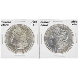 Set of (2) 1884-O $1 Morgan Silver Dollar Coins