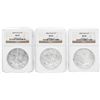 Image 1 : Set of (3) $1 American Silver Eagle Coins NGC MS69