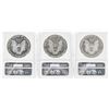 Image 2 : Set of 1995-1997 $1 American Silver Eagle Coins NGC MS69
