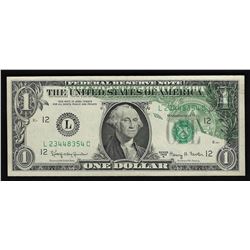 1963A $1 Federal Reserve Note Partial Offset ERROR