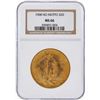 Image 1 : 1908 NM $20 Saint Gaudens Double Eagle Gold Coin NGC MS66