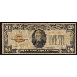 1928 $20 Gold Certificate Note