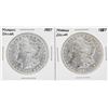 Image 1 : Set of (2) 1887 $1 Morgan Silver Dollar Coins