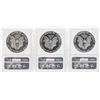 Image 2 : Set of 1986-1988 $1 American Silver Eagle Coins NGC MS69
