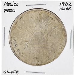 1902 MoAM Mexico Peso Silver Coin