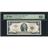 Image 1 : 1963 $2 Legal Tender Note PMG Gem Uncirculated 66EPQ