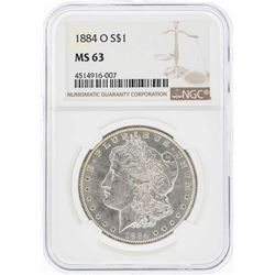 1884-O $1 Morgan Silver Dollar Coin w/ Nice Toning NGC MS63