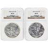 Image 1 : Set of 1986-1987 $1 American Silver Eagle Coins NGC MS69