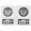 Image 2 : Set of 1986-1987 $1 American Silver Eagle Coins NGC MS69