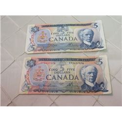 1972 & 1976 $5 Bills