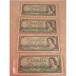 4 x 1654 $1 Bills