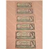 Image 1 : 6 x 1954 $1 Bills