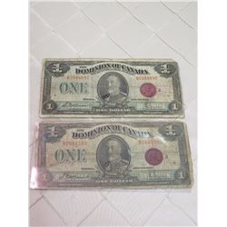2 x 1923 $1 Bills