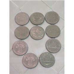 10 x $1 Coins