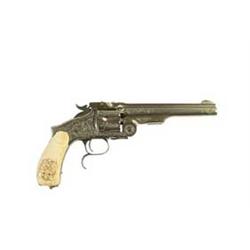 ENGRAVED SMITH AND WESSON THIRD MODEL RUSSIAN REVOLVER