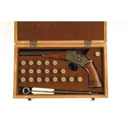 CASED REMINGTON MODEL 1871 SINGLE SHOT MARTIAL PISTOL