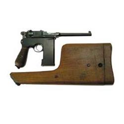 RARE EARLY CONE-HAMMER 20-SHOT BROOMHANDLE WITH STOCK