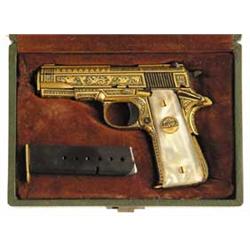 *LLAMA MODEL GIIIA ENGRAVED SEMI AUTOMATIC PISTOL