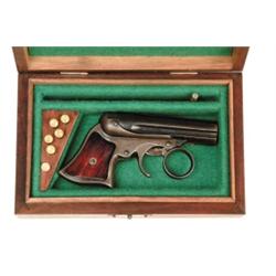 CASED REMINGTON ELLIOT FIVE BARREL PISTOL.  
