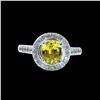 Image 1 : GIA 2.32CT NATURAL CEYLON YELLOW SAPPHIRE 14K WHITE GOLD RING