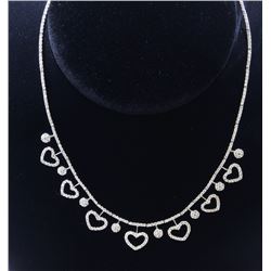 18K White Gold Necklace/Diamond- 5.08ct/Gold- 22 Grams