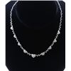 Image 4 : 18K White Gold Necklace/Round Shape Diamond- 3.72ct/Marquee Shape Diamond- 1.85ct