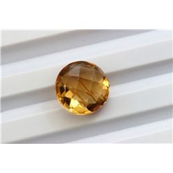 7.43ct Round Shape Checkerboard Citrine