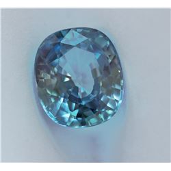 7.11ct Cushion Cut Blue Zircon