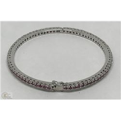 #5-STERLING SILVER RUBY BANGLE