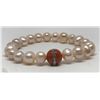 Image 1 : #15-FRESHWATER PEARL & QUARTZ BRACELET
