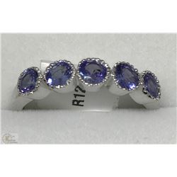 #16-STERLING SILVER TANZANITE RING