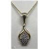 Image 1 : #20-STERLING SILVER GOLD PLATED DIAMOND PENDANT