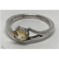 #27-STERLING SILVER CITRINE RING