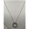 Image 1 : #31-STERLING SILVER DIAMOND CIRCLE PENDANT