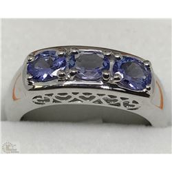 #36-STERLING SILVER TANZANITE RING