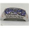 Image 1 : #36-STERLING SILVER TANZANITE RING